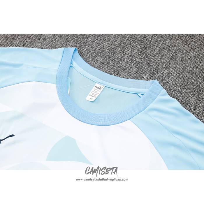 Chandal del Manchester City 2024-2025 Manga Corta Azul - Pantalon Corto